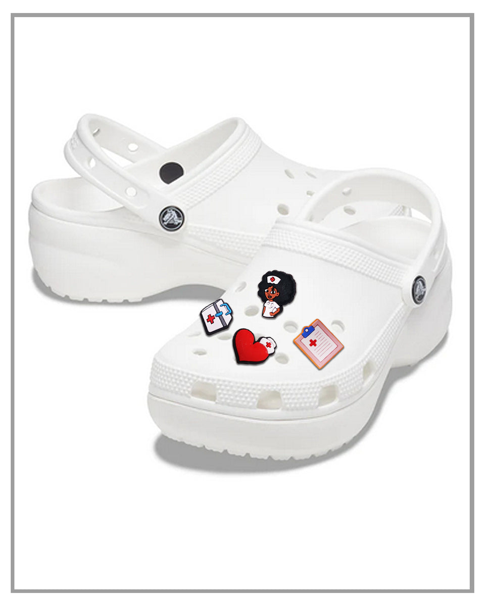 Nurse Croc Jibbitz 4pcs/Pack truthBlack