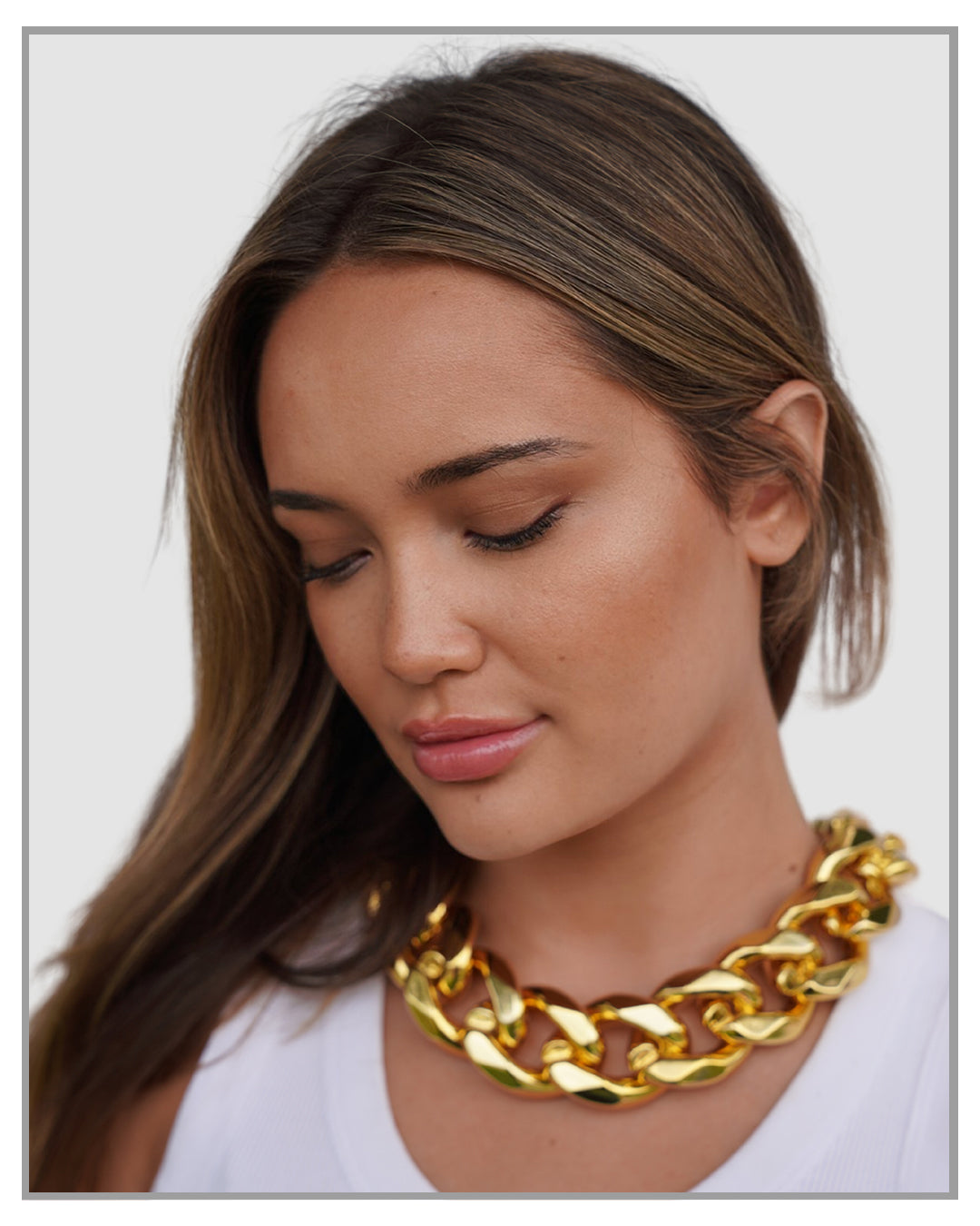 1.5" Thick Gold Chain Choker