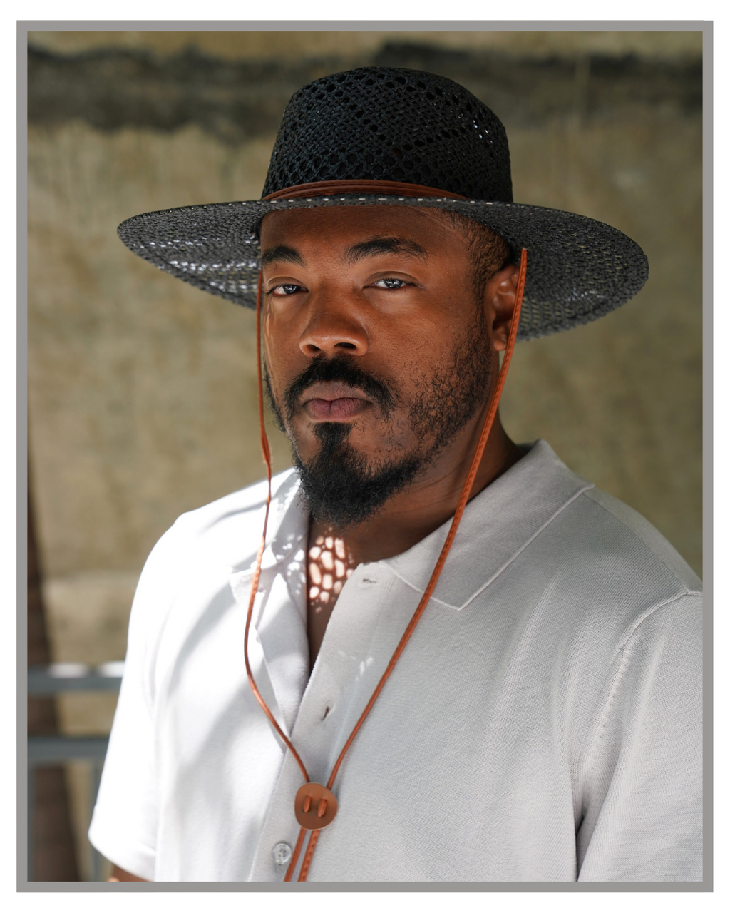Black Woven Picnic Hat