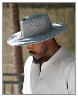 Stone Grey Boater Fedora Hat