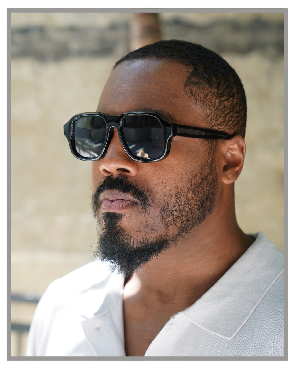 Vintage Black Square Sunglasses – Retro Transparent Frame with Black Tinted Lenses