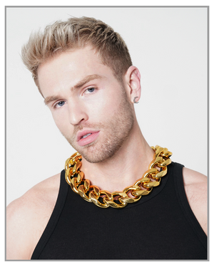 1.5" Thick Gold Chain Choker