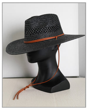 Black Woven Picnic Hat
