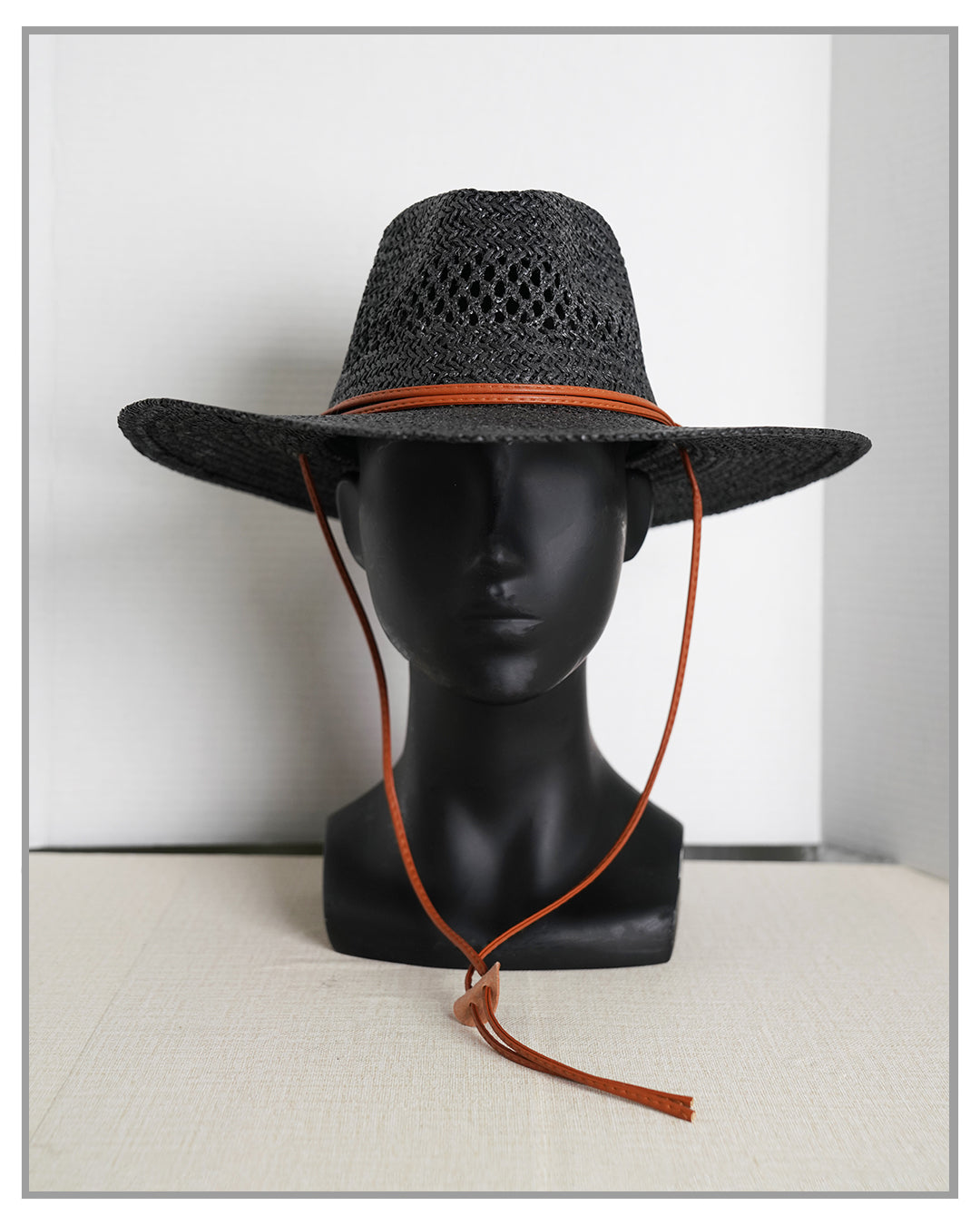Black Woven Picnic Hat