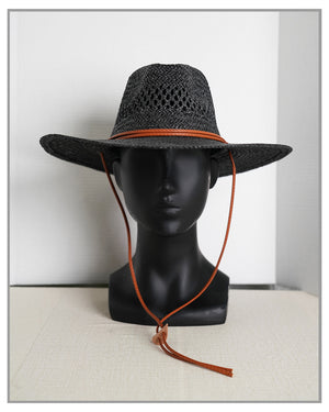 Black Woven Picnic Hat