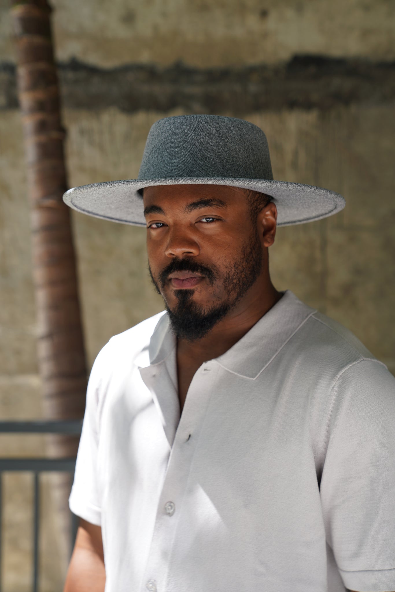 Stone Grey Boater Fedora Hat