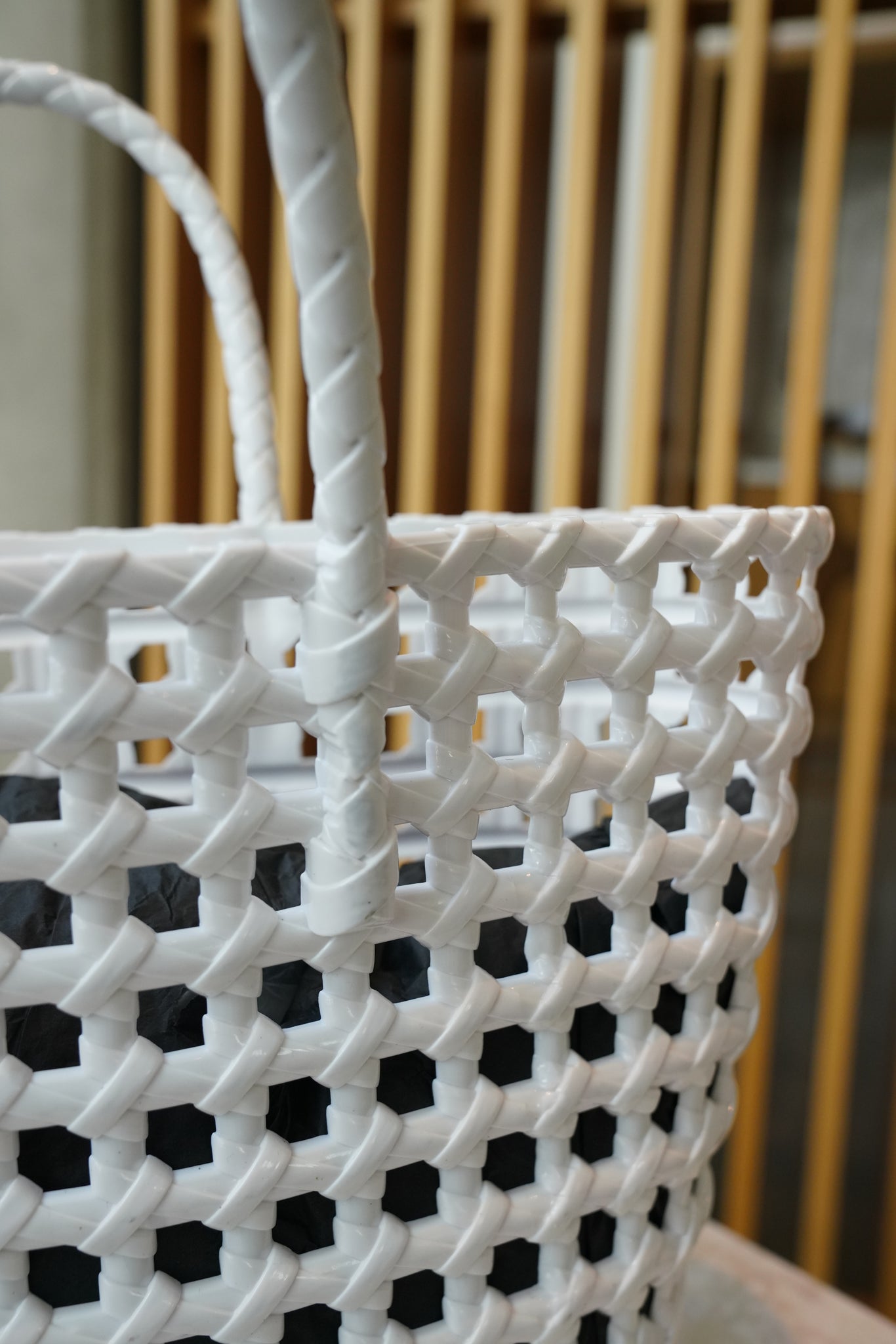 White Woven Tote Bag – Handcrafted Lightweight Market and Beach Bag