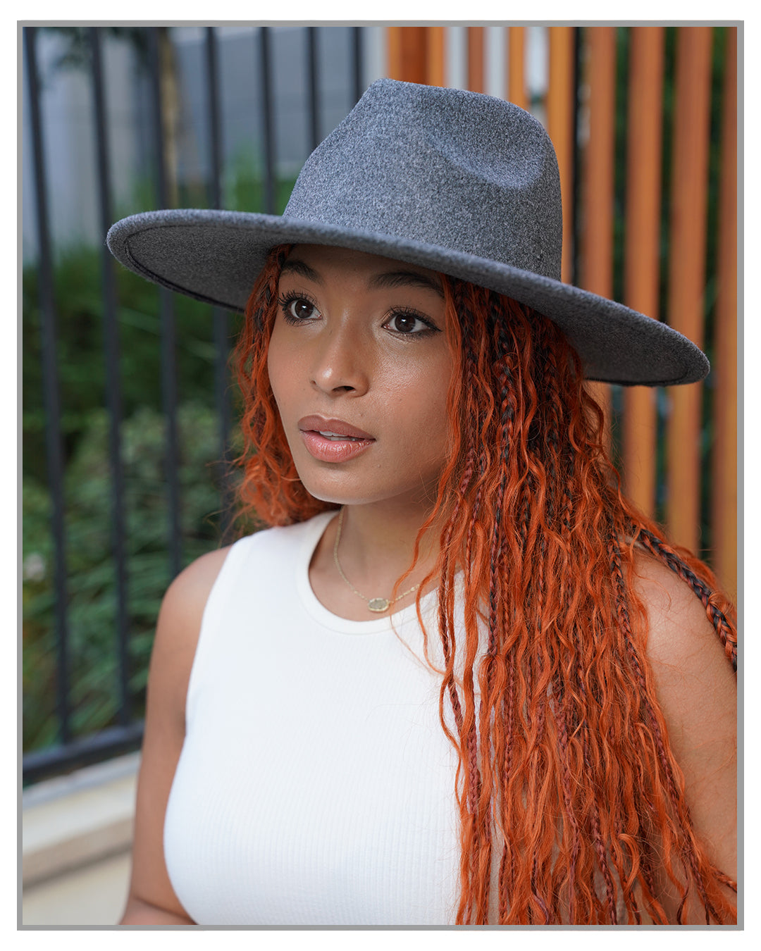 Lack of Color STONERANCH Wide-Brim Fedora Hat in stone gray Grey Stone Rancher Wool Felt Hat – Giddy Up Glamour Boutique main image 4