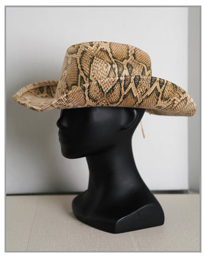 Phyton Snake Skin Print Fedora