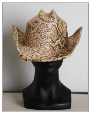 Phyton Snake Skin Print Fedora