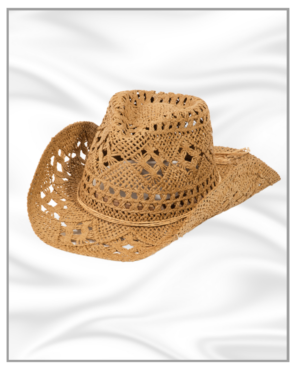 Western Sun Straw Braided Cowboy Hat – Lightweight Summer Western Hat | Unisex Festival & Ranch Wear