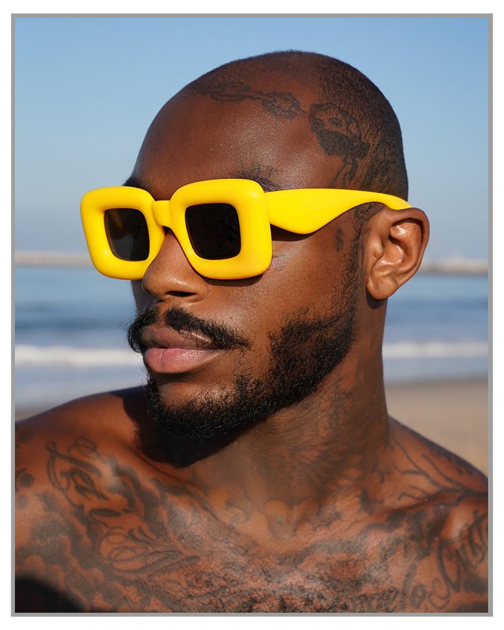 Yellow Puffed Retro Shades