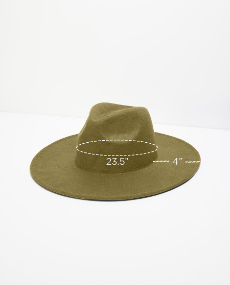 Baby Blue Wide Brim Fedora Hat