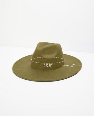 Baby Blue Wide Brim Fedora Hat