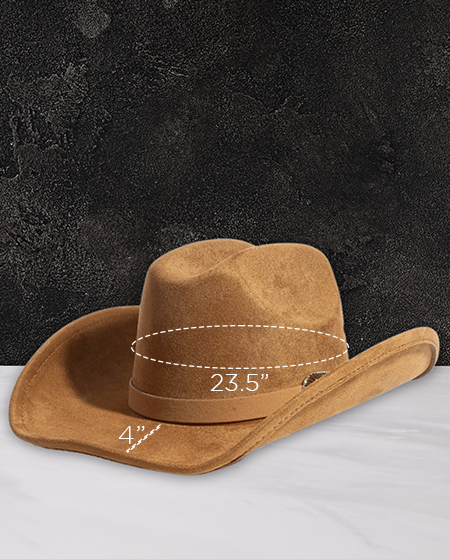 Metallic Silver Wide Brim Cowboy Hat