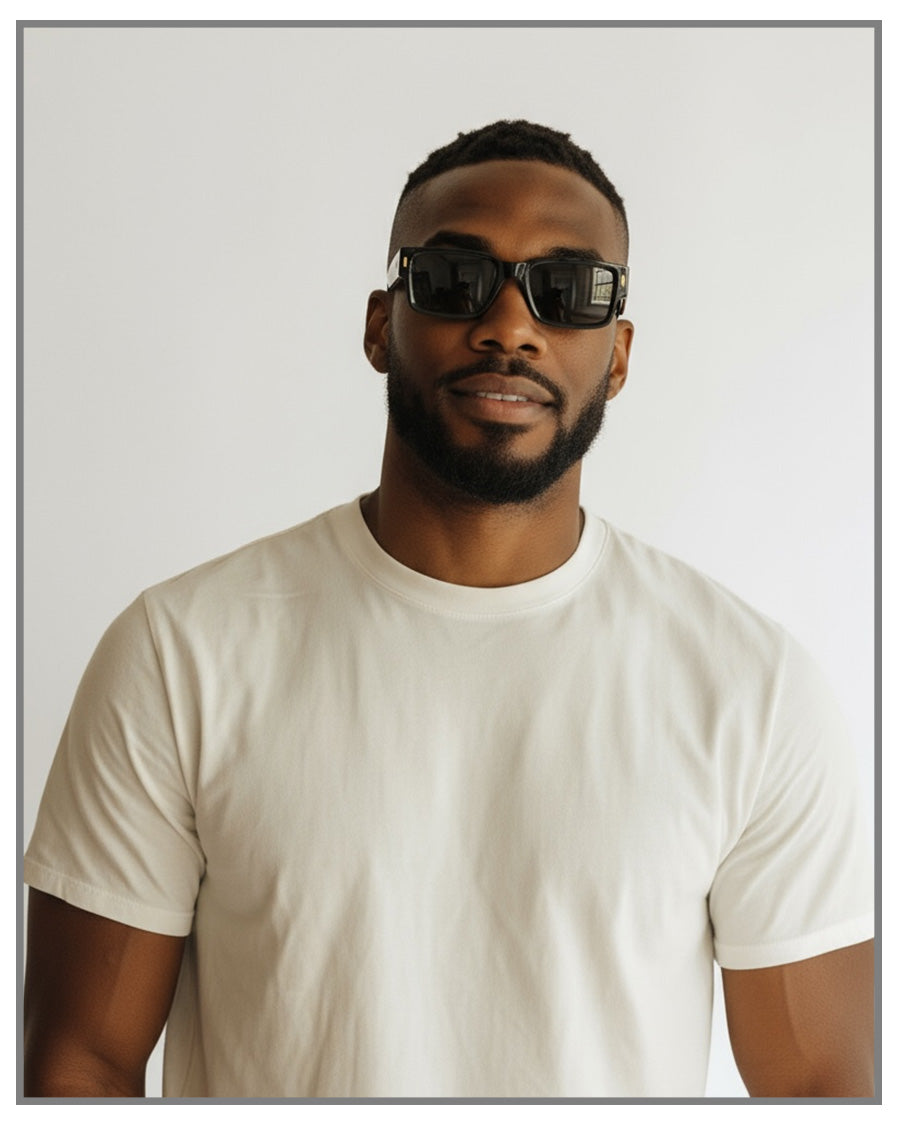 Black Tint Rectangular Frame Sunglasses| Unisex Sunglasses | UV400 Streetwear Eyewear (Copy)