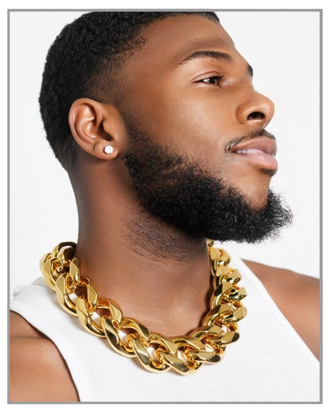 1.5" Thick Gold Chain Choker