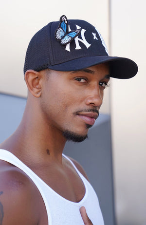 NY x LA 3D Butterfly Trucker Hat - truthBlack
