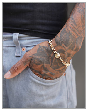 Octagon Gold Bracelet - truthBlack