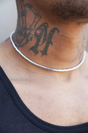 Silver Bead Choker - truthBlack