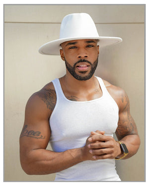 Eggshell White Wide Brim Fedora Hat