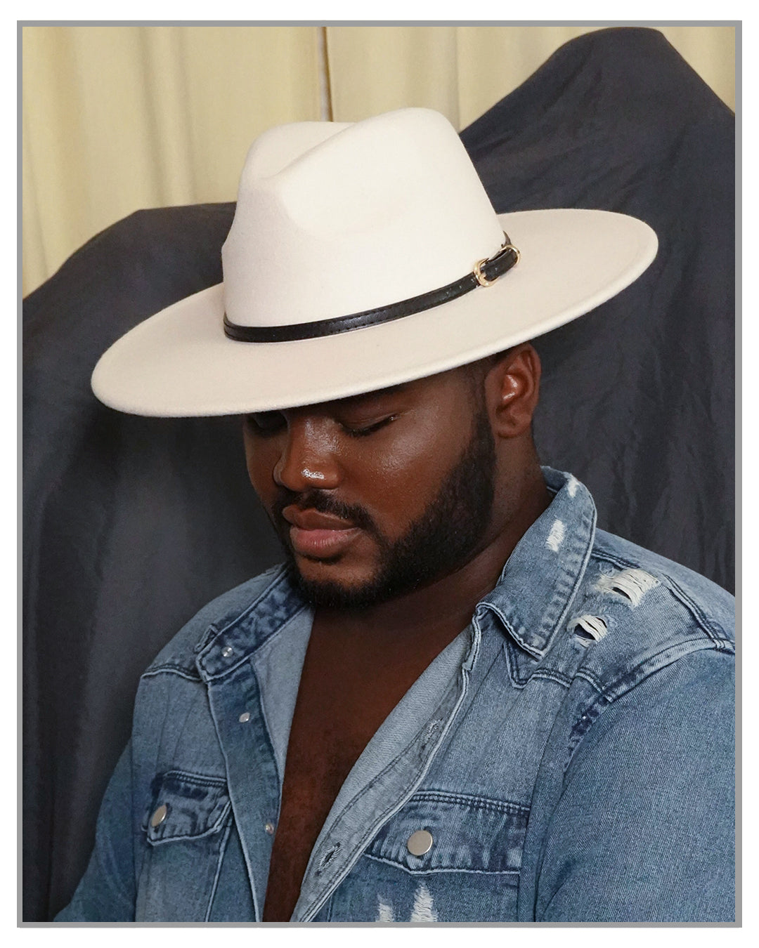 Ivory Triangle Buckle Fedora Ivory Triangle Buckle Fedora - threedaughtersproperties.com main image 4
