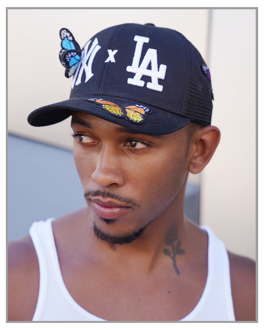 NY x LA 3D Butterfly Trucker Hat | truthBlack display picture 2
