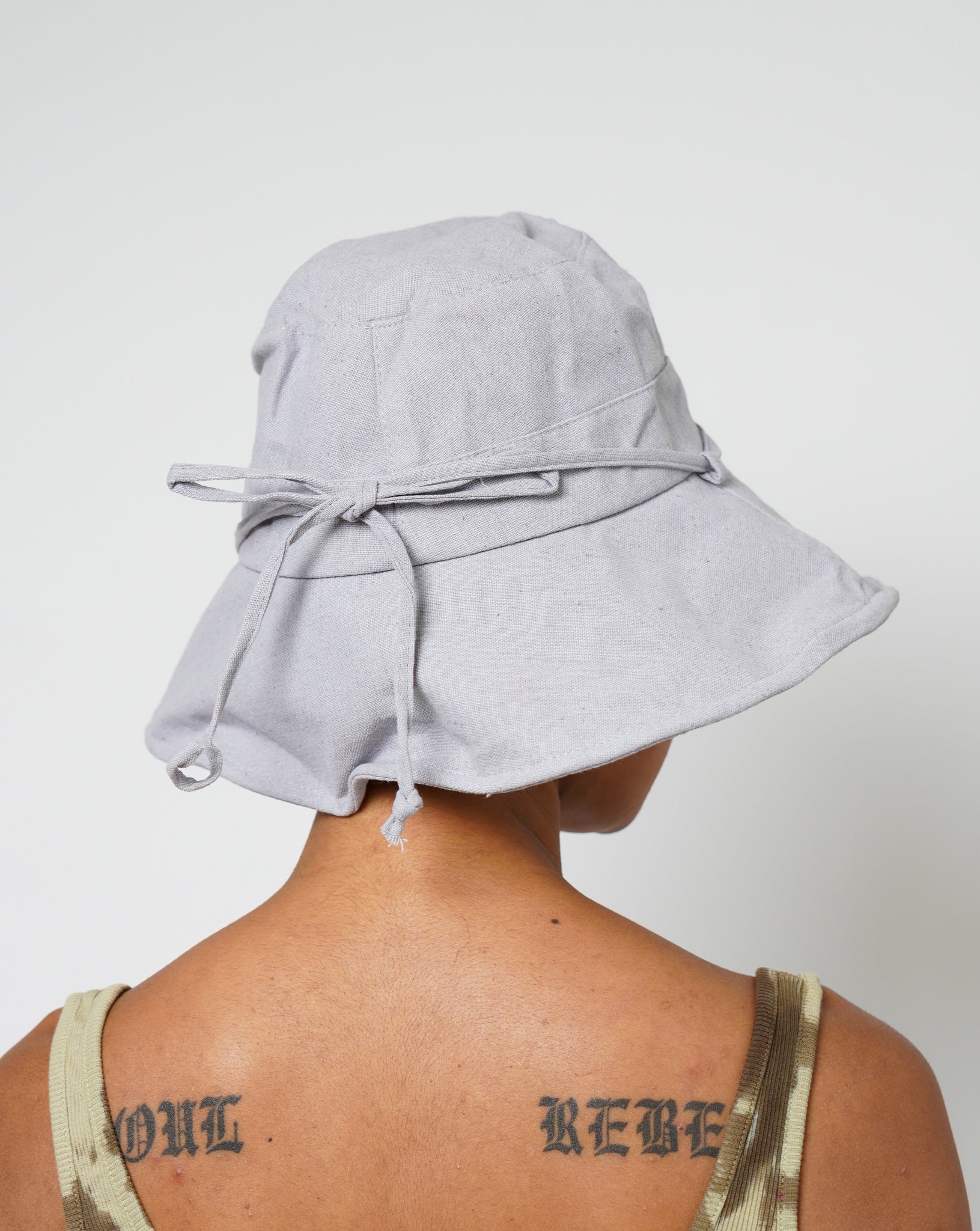 Gray Canvas Bucket Hat - truthBlack