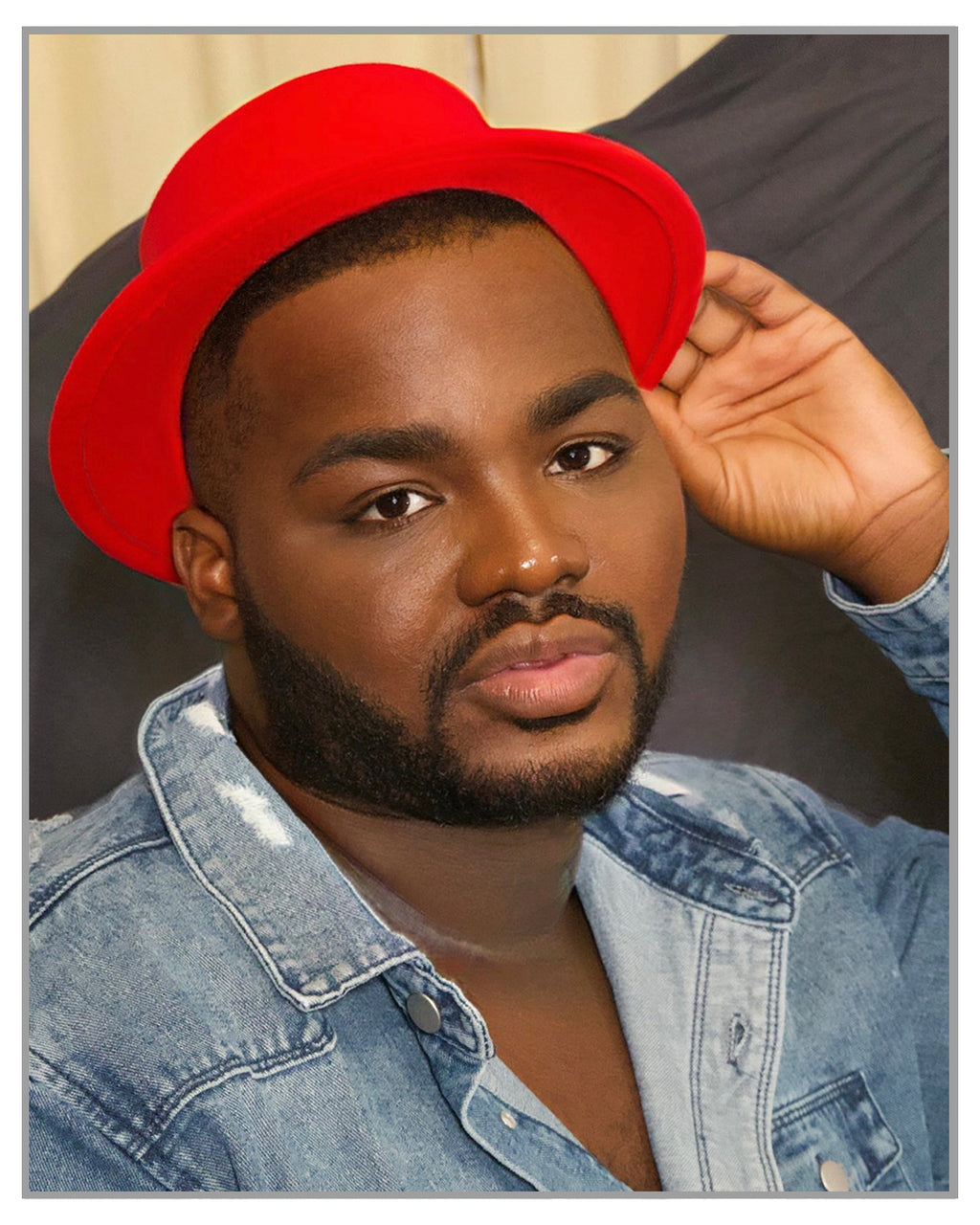 Red Top Felt Hat