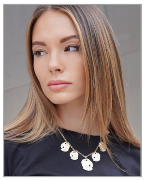 2 Faced Pendant Necklace - truthBlack