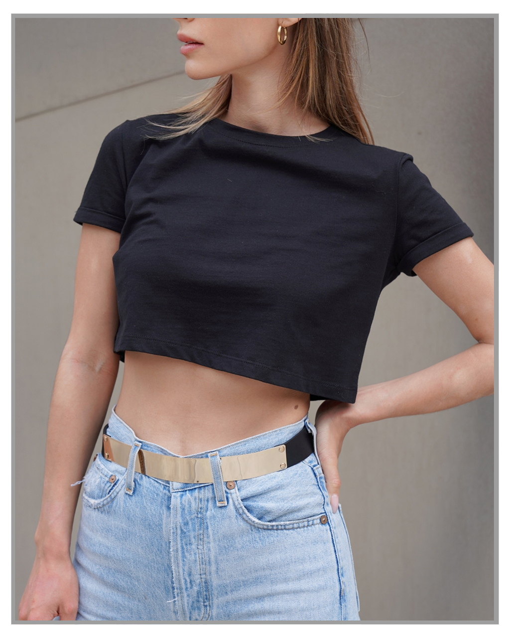 Gold Metal Waist Belt - truthBlack