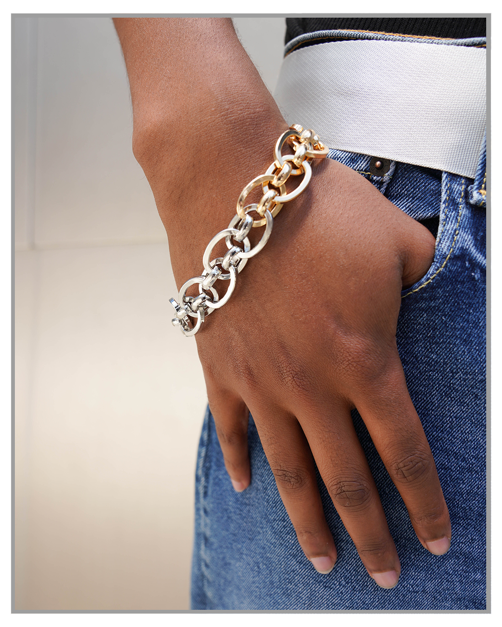 Matrix Gold And Silver Bracelet - truthBlack