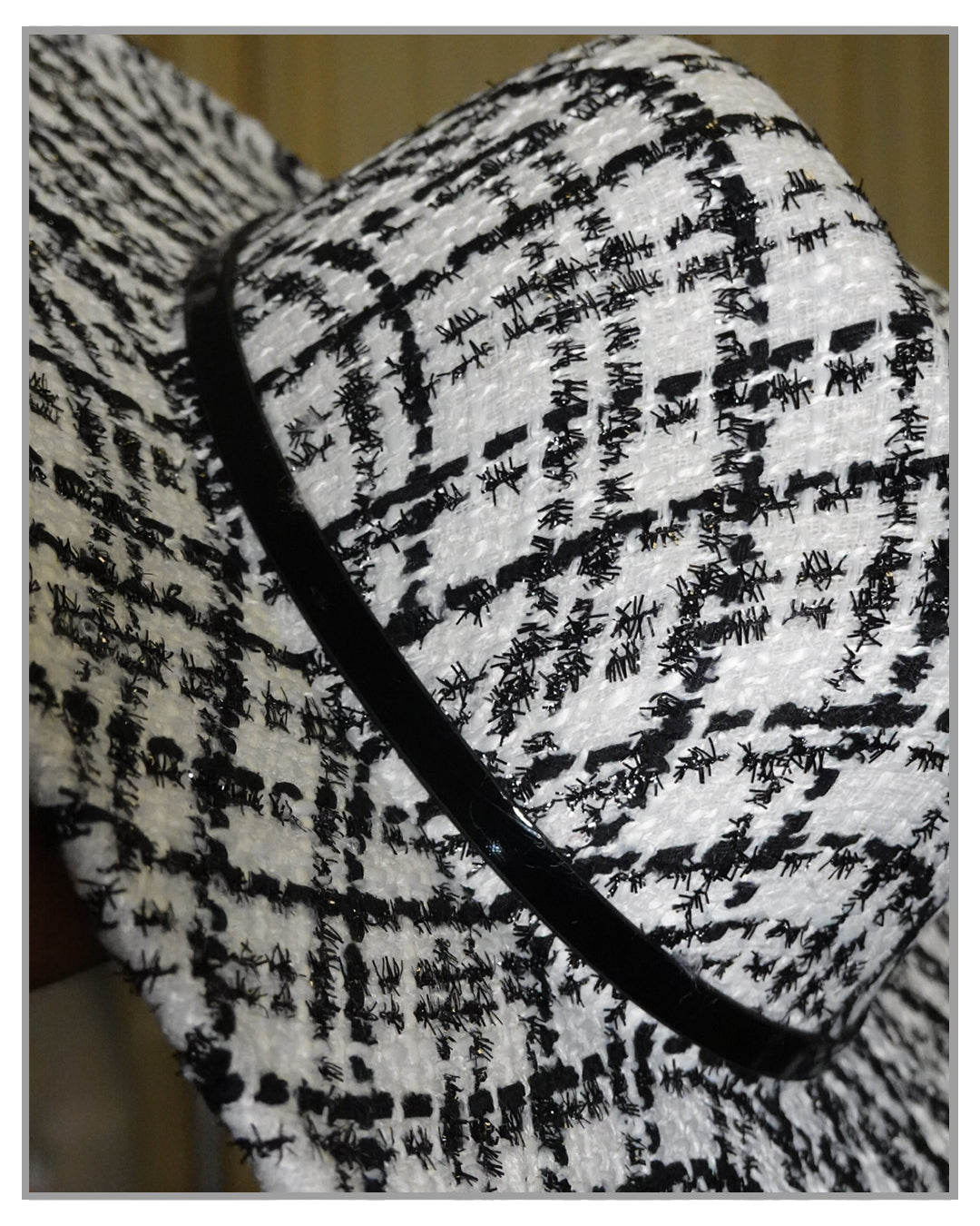 White Tweed Fedora Hat