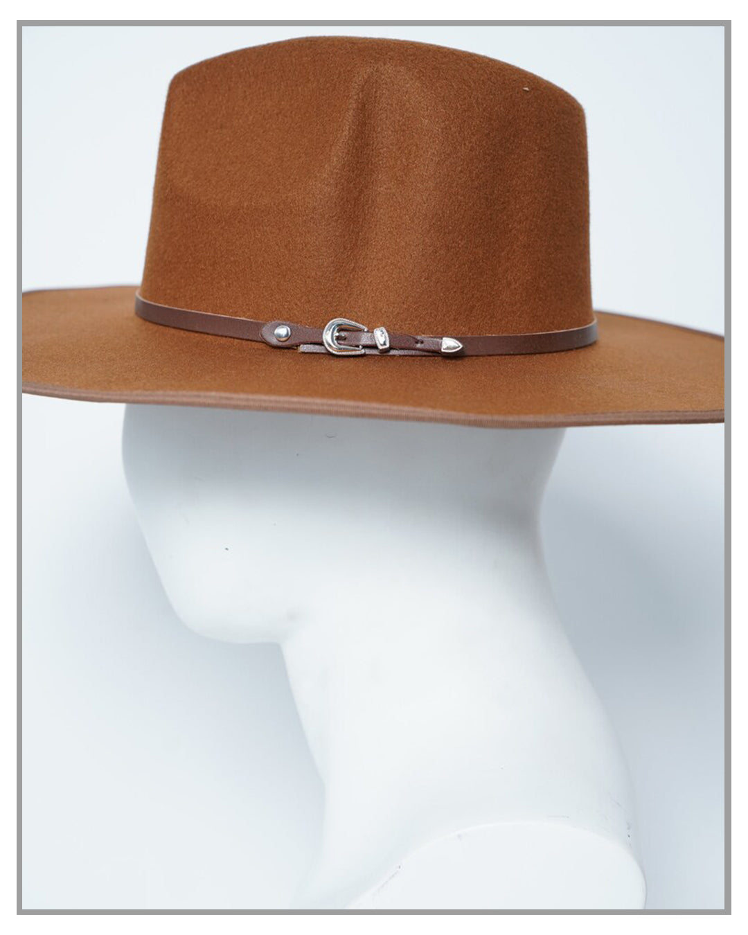 Walnut Brown Fedora with Leather Details