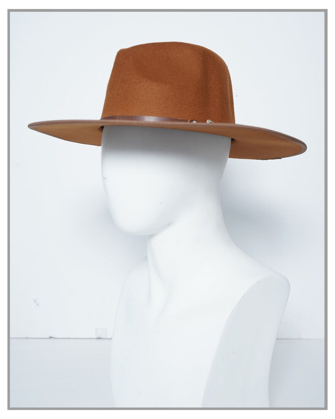 Walnut Brown Fedora with Leather Details