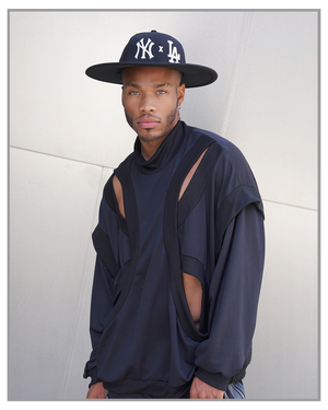 Hybrid Baseball Cap Fedora NY x LA - Polyester Brim - truthBlack