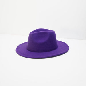 Purple Fedora Hat - truthBlack
