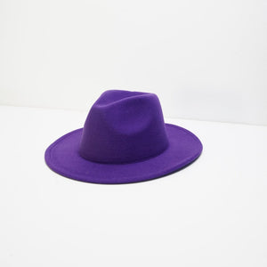 Purple Fedora Hat - truthBlack