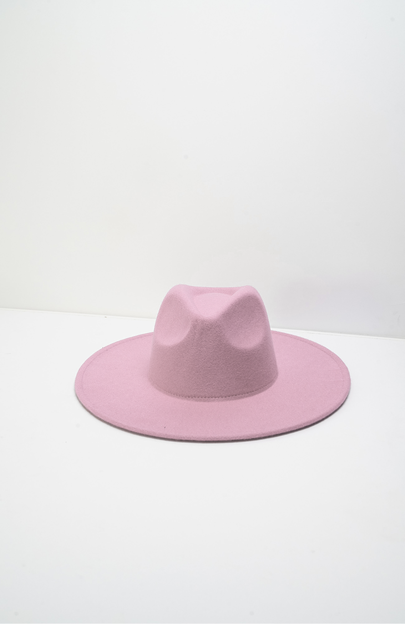 Pink Wide Brim Fedora Hat